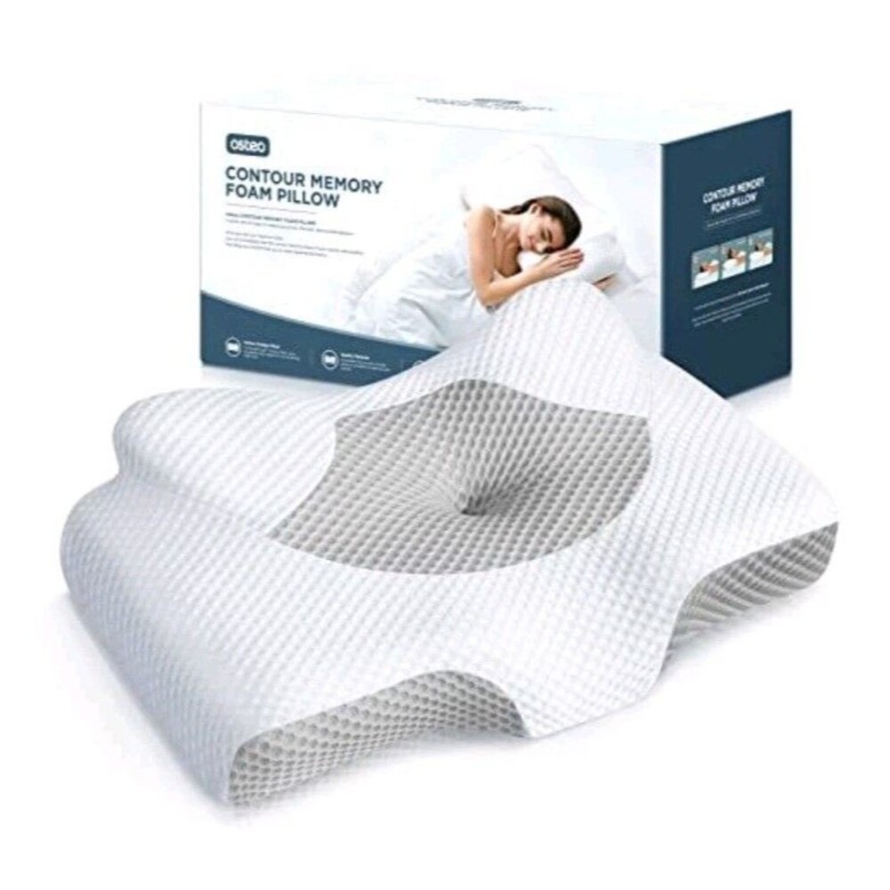 Osteo Cervical Pillow Neck Pain Relief Hollow Design Odorless Memory Foam NEW